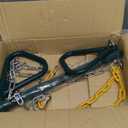 Jungle Gym Kingdom Swing Sets for Backyard, Monkey Bars & Swingset Accessories - Set Includes 18" Trapeze Swing Bar & 48" Heavy Duty Chain with Locking Carabiners - Outdoor Play Equipment (Green)