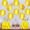 24 PCS Softball Gift Bags Sports Party Favor with Handles Reusable Softball Goodie Snack Favor Bag Non Woven Party Favor Bags for Sports Birthday Supplies