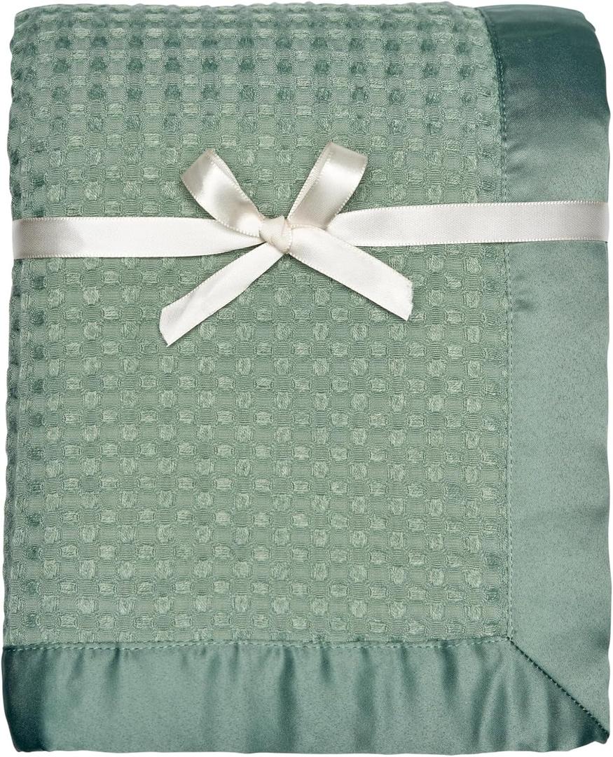 Modern Moments by Gerber Cozy-Soft Unisex Baby Blankets - Multi-use for Baby, Baby Essentials (30" x 40", Green)