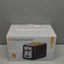Toastmaster 2-Slice Toaster - Black with Stainless Steel - Kitchen Essential for Sandwich Bread & Breakfast Toast - Toaster with Wide Slots, High Rise Toast Lift & Cool-Touch Exterior
