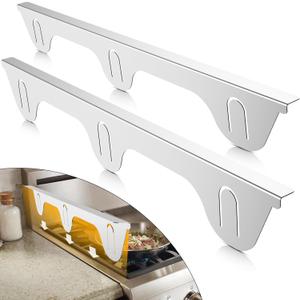 Stove Gap Filler Stove Gap Covers Stainless Steel stove gap filler- High-Quality, Attractive & Easy Installation (Silver,23.4"L, 0.74" W)