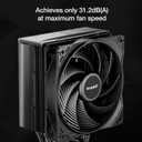 be quiet! Pure Rock 3 Black CPU Air Cooler | 4 High Performance 6mm Heat Pipes with HDT Technology | 120mm PWM Fan | AMD:AM4 AM5/Intel LGA 1700/1150/1151/1200 | Black | BK039
