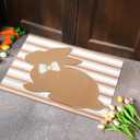 2 Pcs Door Mat Welcome Non Slip Coir Mats Floor Layering Doormats Seasonal for Front Porch Entryway Decor(Rabbit)