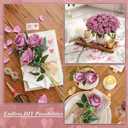 50 PCS Dusty Roses Artificial Flowers, Fake Roses with Stem Realistic Silk Roses for DIY Wedding Bouquets Tables Centerpieces Arrangements Baby Shower Birthday Home Decor Valentine's Day Gift for Her