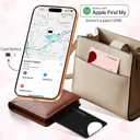 SPOTMINDERS Apple MFi Certified Wallet Tracker 2-Pack Black & Pink (iOS Only) Gifts for Mom 0.07in Works with Apple Find My Rechargeable Tracking Card Slim Item Finder for Mother's Day or Anniversary