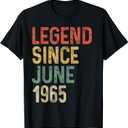 Legend 1965 60th Birthday Gifts for Men Women 60 Year Old T-Shirt, Small