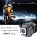 YOSUN V13h010l85 Projector Lamp for Epson-ELPLP85 PowerLite Home Cinema 3500 3100 3000 3600e 3700 3900 3800 EH-TW6700 EH-TW6600W EH-TW6600 Replacement Projector Bulb
