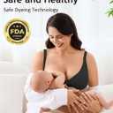 Wireless Hands-Free Pumping Bra, Adjustable with Extendable Straps and Hook Extender, Comfort Sleep Pumping & Nursing Bra (Black, XXXL)