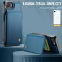 Vinich for iPhone 17e / 16e Wallet Case with Card Holder, RFID Blocking Credit Slots Kickstand Shockproof Phone Cover Fit for iPhone 16e & 17e 6.1" Blue