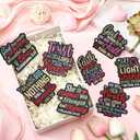 Lyrow 8 Pcs Christian Iron on Patches Bible Faith Verse Embroidery Scripture Patches for Women 3''Inspirational Religious Sew on Applique for Hat Backpack Jacket(Colorful,Vintage Color)