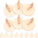 PRETYZOOM Wooden Mini Clips 20Pcs 2.16In Small Wood Clamps for Diy Crafting Photo Display Message Clips and Memo Holders