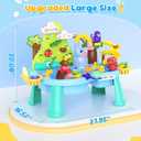 2026 Upgraded Water Table for Toddlers 1-3, Outdoor Toddler Toys Sand Water Pool Toys with Pump/Running Water/Fishing Toy/Play Food Accessories, Kitchen Play Sink Toys for Girl Boy Ages 4-8 (Blue)