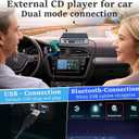 Portable CD Player for Car, External Car CD Player for Auto Truck, with USB and Bluetooth Connectivity, Lossless Sound Quality, Plug and Play