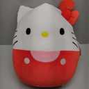 Squishmallows Official Kellytoy Sanrio Squad Squishy Stuffed Plush Toy Animal (Hello Kitty (Red), 7 Inch)