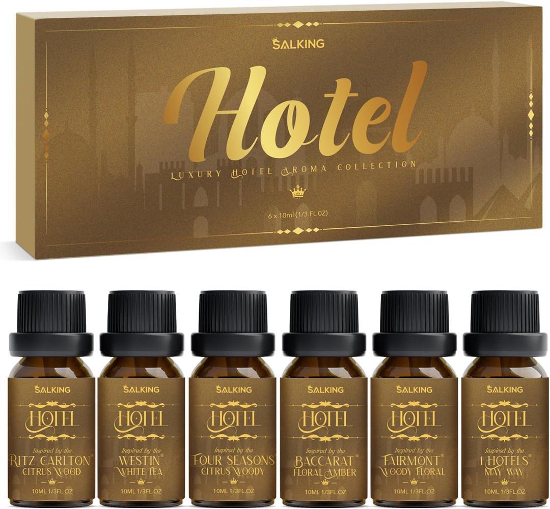 SALKING Hotel Diffuser Oil, Luxury Hotel Fragrance Oil Gift Set, Premium Essential Oil for Diffuser Inspired by The Most Popular 5-Star Scents, Holiday Gifts