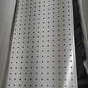 HUHOLE White Pegboard Shelf 3 Pack, Only Fits 1/4 Pegboard, Heavy Duty Peg Board Shelving for Organization, Wooden Pegboard Shelves for Garage, Pegboard Accessories for Crafts Room, Office