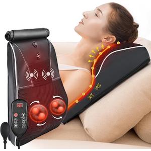 hlthsky Shiatsu Neck and Back Massager with Heat,Neck Massager for Pain Relief deep Tissue,3D Kneading Massage Pillow for Back,Shoulder,Leg,Gifts for Mom,Dad,Women (Black)