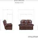 Lexicon Jaunt Wall-Hugger Power Double Reclining Loveseat, Brown