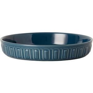 Fun Elements Shallow Dog Bowls, 10.5" Ceramic Large Food Plate for Small, Medium and Large Breeds, Non-Slip, Flat and Wide, Dishwasher Safe, Suitable for Dogs and Cats (Blue)