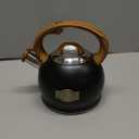 Tea Kettle Stovetop, Black Tea Kettles-2.1 Quart Loud Whistle Stovetop Teapot,Food Grade Stainless Steel with Wood Pattern Handle, Unique Button Control Kettle Outlet for Tea, Coffee
