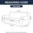 Cupuamon 2026 New Stretch Sofa Slipcovers Couch Cover for 3 Cushion Furniture Protector Sofa Covers with Elastic Bottom Jacquard Fabric Small Checks for Pets, Kids -Sofa, Beige