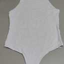 REORIA Butsmooth Womens Basic Sexy Sleeveless Racer Back Halter Neck Bodysuit Tank Tops (Large, White)
