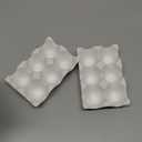 DEAYOU 4 Pack 24 Cups Egg Tray Holders, Porcelain Egg Container for Countertop Fridge, Ceramic Eggs Keeper Storage Organizer, Tiny Egg Dispenser Serving Dish Serveware for Display, Kitchen, White