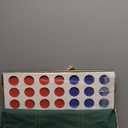 ApudArmis Portable Wooden 4 in a Row Game, Classic Wooden 4-to-Score Game Set with Coins & Carrying Bag-Indoor Outdoor Connect Games for Teens Adults Family