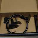 Matte Black Bathroom Accessories Set, KLJKPA 4 Pieces Bathroom Hardware Set, 24 inch Towel Bar, Towel Racks for Bathroom, Robe Towel Hooks, Toilet Paper Holder Wall Mounted