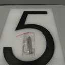 8 Inch Black House Numbers For Outside, Floating Metal Large Modern House Numbers For Outside, Large Address Numbers For House Black Floating Flush Mount Aluminum #5
