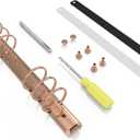 Stationery.Life Ring Binder Mechanism Replacement Kit for Personal Organizers Planners 6 Rings (Rose Gold, A5)