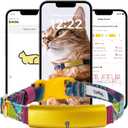 Health Tracker for Cats - Smart Cat Collar with Safety Breakaway Buckle for Indoor Cats, Wellness Alerts, Real-time Monitoring (Pop (Mosaic),M)