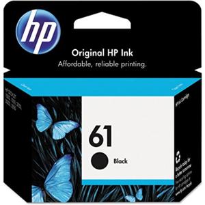 HP 61 Black Ink Cartridge | Works with Printer Series: DeskJet 1000, 1010, 1050, 1510, 2050, 2510, 2540, 3000, 3050, 3510; ENVY 4500, 5530; OfficeJet 2620, 4630 | Eligible for Instant Ink | CH561WN