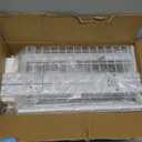 Rolling Utility Cart, 4Tier Slim Narrow Storage Cart with Wheels for Kitchen, Laundry Room Organization, Metal Bathroom Organizer with Wood Top, Natural Wood Color, 17.3" x 7.9" x 32.6"