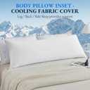 ELNIDO QUEEN Cooling Body Pillow Insert with Cover Breathable Long Body Pillow for Side Sleepers, Soft Support Bed Pillow for Adults, 20x54 Inches White