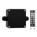 ABS IP67 Waterproof Dustproof Electrical Junction Box, with 15A 600V Barrier Terminal Cable Connector, 1 in/1 Out Power Junction Box（3.26 * 3.18 * 2.2in）
