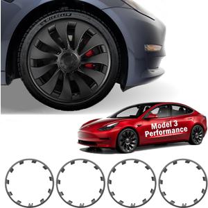 Rim Protector for Tesla 2017-2023 Model 3 Performance 20 Inch berturbine Wheels All-in-one Car Tire Trim Rings Rim Case Hubcaps Wheel Cover Model 3 Performance Accessories