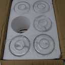 5 Pack Seeded Glass Lamp Shade, Cylinder Bubble Glass Shades Replacement Light Fixture Globe, 6 x 4 Inch Glasss Lampshade Globe Cover with 1-5/8 Fitter for Chandelier Pendant Wall Sconces