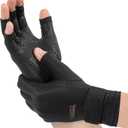 Copper Fit Unisex Hand Relief Compression Gloves (Small-Medium, Black)
