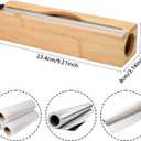 Plastic Wrap Dispenser with Cutter,Cling Wrap with Slide Cutter for Kitchen Storage Organization Holder for 12" Roll