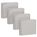 Jadoxy Outdoor Cushion Covers 2 Pack Waterproof&Fade Resistant Zipper Patio Furniture Cushion Covers for Couch,Sofa,Chair (Replacement Covers Only) (19×19×3, Light Gray)