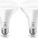 Energetic 2 Pack 75W BR30 LED Recessed Light Bulb, Dimmable, 900 Lumens, Warm White 3000K, E26 Base, Indoor LED Flood Light Bulb for 5/6 Inches Cans