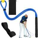 Golf Rope Swing Trainer Set, Golf Swing Training Aid for Improving Speed, Accuracy, Rhythm, Flexibility and Strength, Golf-Warm-Up Practice Equipment (Blue)