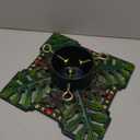 Heavy Duty Cast Iron Christmas Tree Stand, Large Vintage Metal Base for Real/Artificial Trees, Holds Up to 4ft Mini Trees with 1.77" Max Trunks, Pinecone-Designed Tree Holder for Holiday Village Display