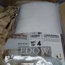 EDOW Throw Pillow Inserts, Set of 4 Lightweight Down Alternative Polyester Pillow, Couch Cushion, Sham Stuffer, Machine Washable. (White, 18x18)