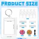 Cinrobiye 24 Father's Day Craft Kits Bulk Make Your Own Dad Keychains DIY Fathers Photo Acrylic Keychains Crafts for Home School Art Activities Happy Father Day Gift Birthday Party Favor Decors