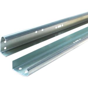 Garage Door Vertical Track Replacement, Galvanized Steel Garage Door Hardware Rails Kit, Set of Left and Right for 2" Light Commercial Side Track Rollers and 7' Foot Tall Garage Door