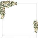Gawicpy 6.6X6.6FT Metal Square Backdrop Stand, Wedding Arches for Ceremony, Square Balloon Arch Stand, Arch Backdrop Stand for Weddings, Birthdays, Party, Garden Decorations, Anniversary, White