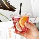 Lilymicky 200 PACK 9 oz Clear Plastic Cups with Flat Lids