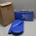 Poen 3 Pcs Taekwondo Kick Pads Muay Thai MMA Karate Sparring Gear Martial Arts Kickboxing Training Pads Punching Striking Target Equipment PU Leather Paddles Strike Curved Kick Shield (Blue)